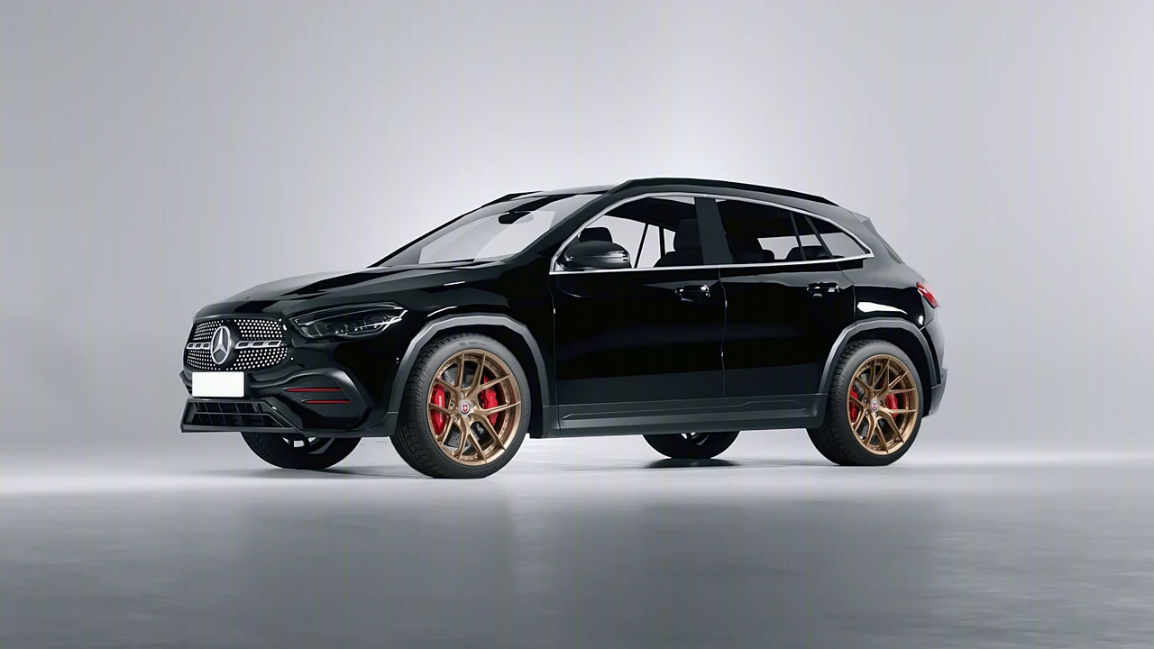 Mercedes-Benz GLA 2020 on HRE Performance Wheels S101SC forged wheels, front three-quarter view