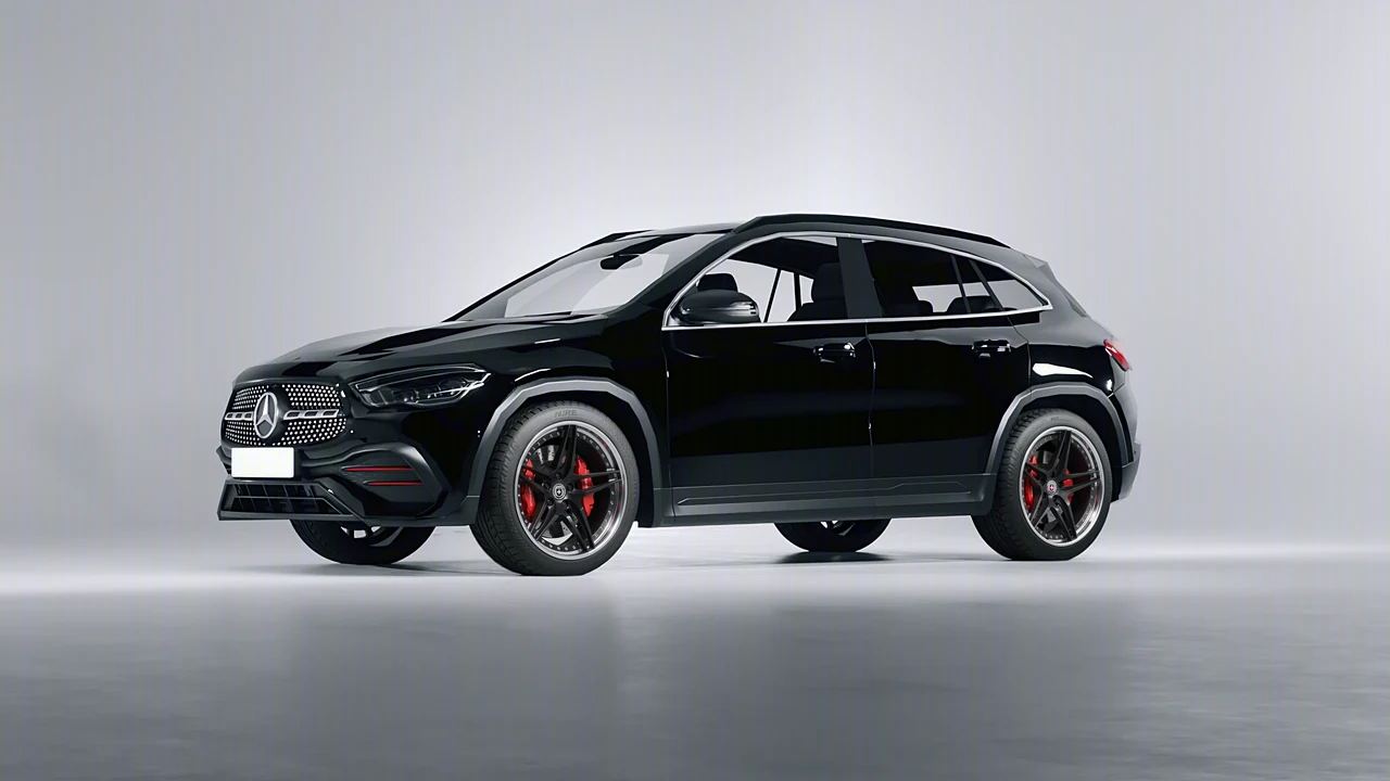 Mercedes-Benz GLA 2020 on HRE Performance Wheels S107 forged wheels, front three-quarter view