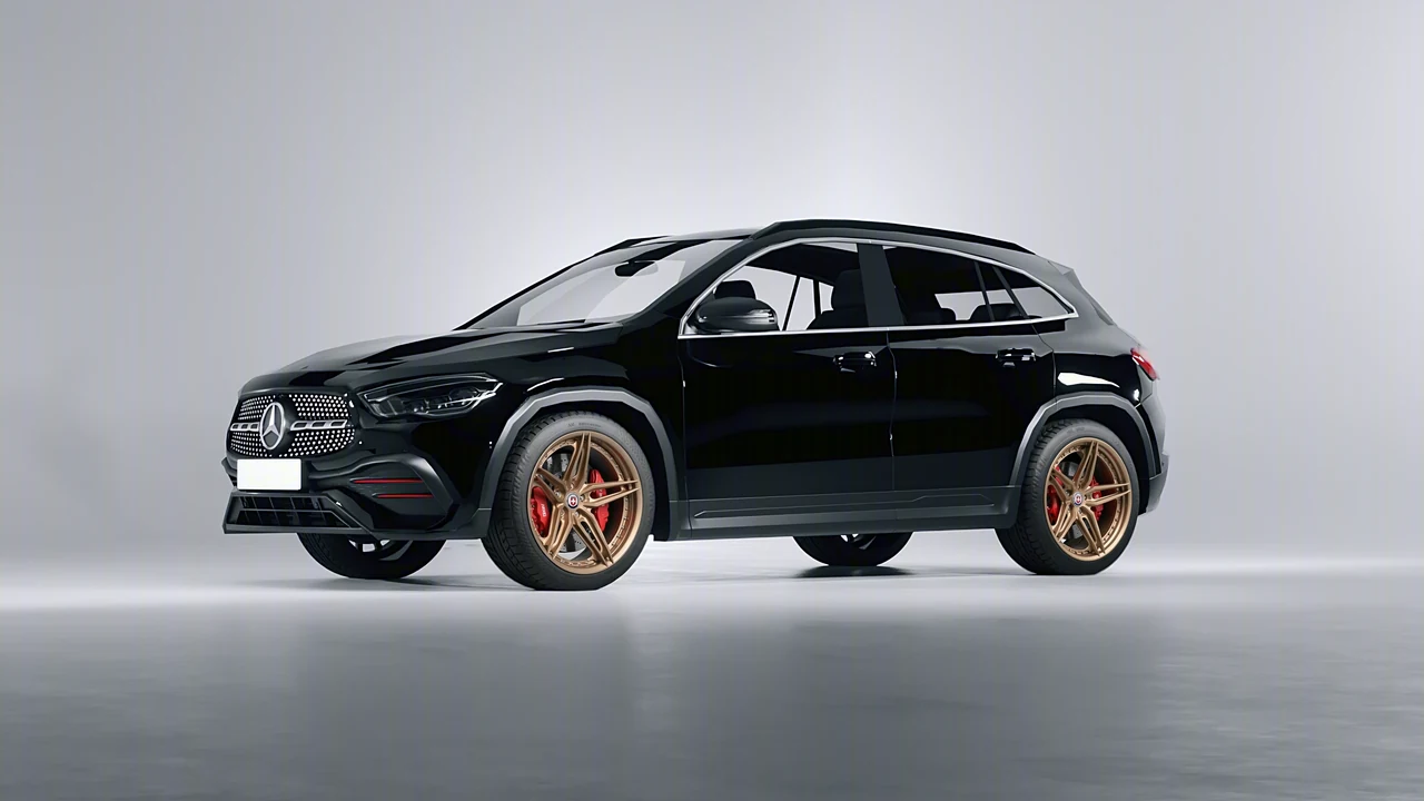 Mercedes-Benz GLA 2020 on HRE Performance Wheels S107SC forged wheels, front three-quarter view