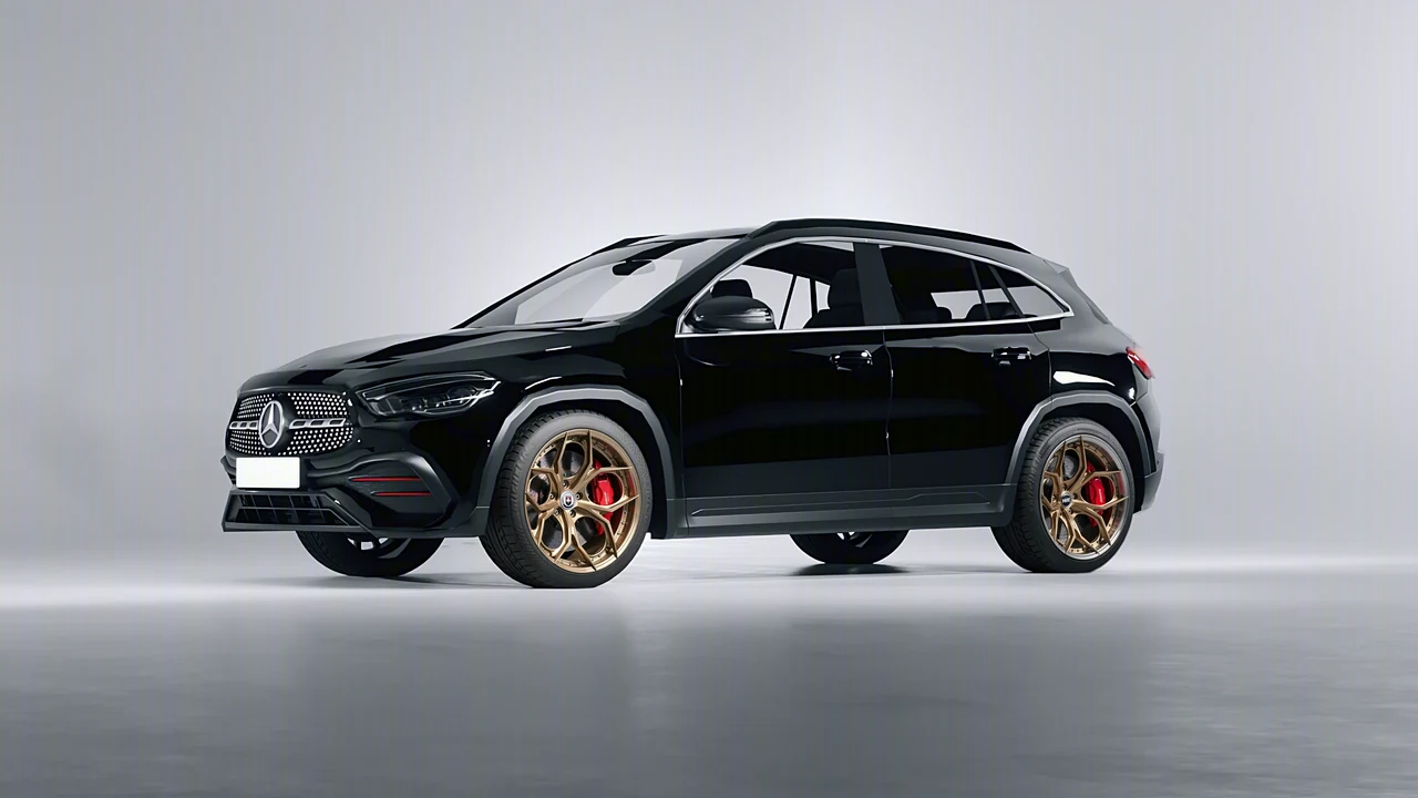 Mercedes-Benz GLA 2020 on HRE Performance Wheels S111SC forged wheels, front three-quarter view