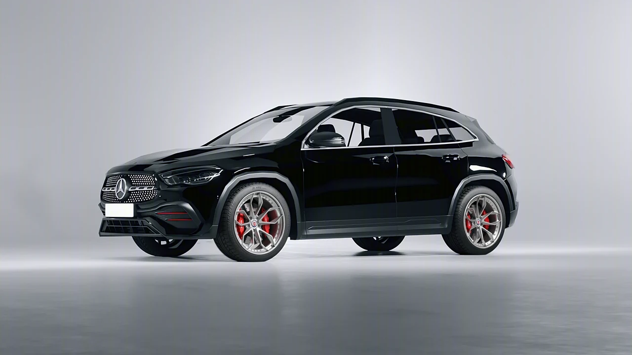 Mercedes-Benz GLA 2020 on HRE Performance Wheels S201 forged wheels, front three-quarter view