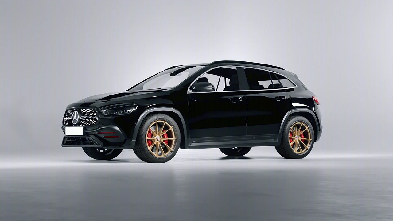 Mercedes-Benz GLA 2020 on HRE Performance Wheels S204H forged wheels, front three-quarter view