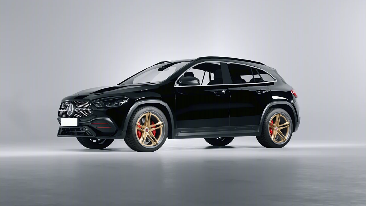 Mercedes-Benz GLA 2020 on HRE Performance Wheels S207H forged wheels, front three-quarter view