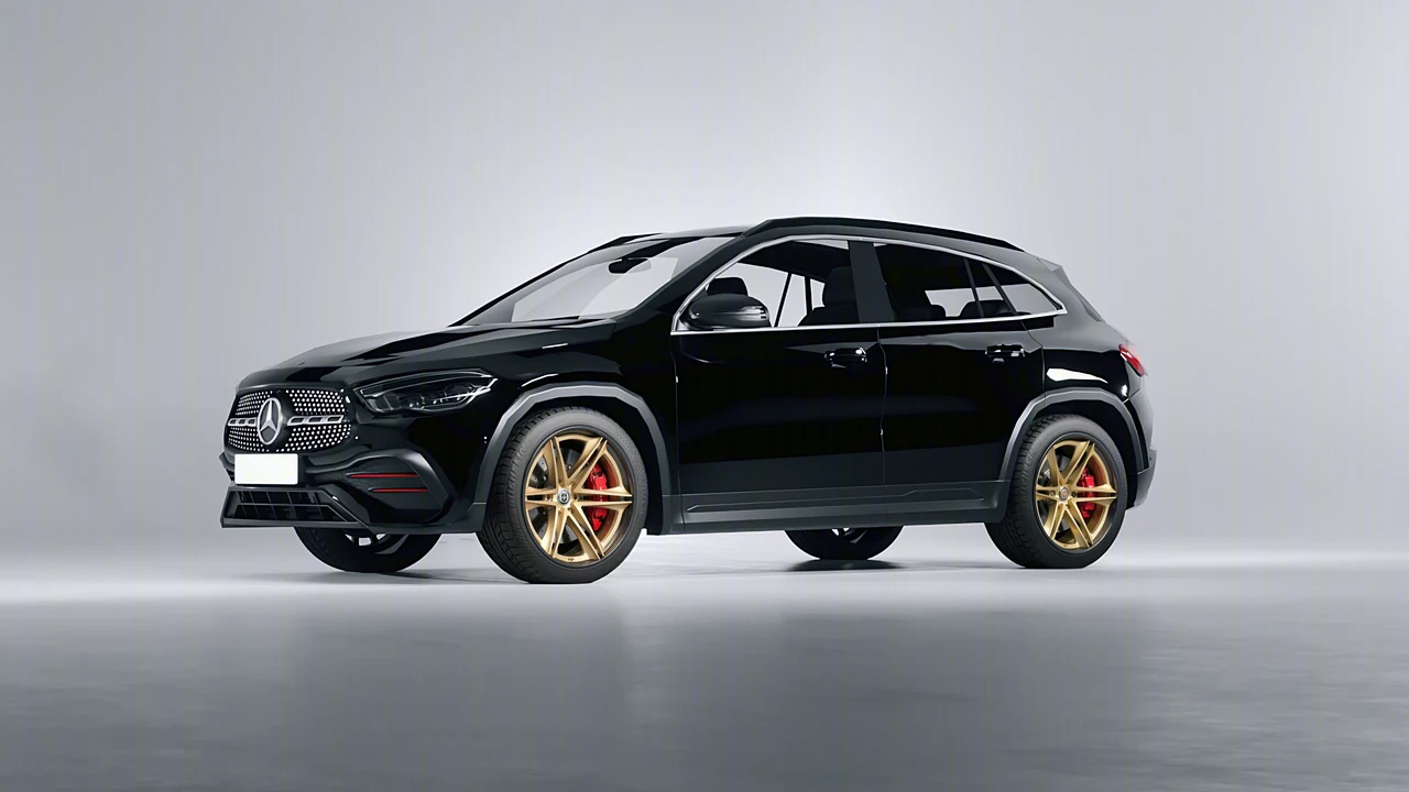 Mercedes-Benz GLA 2020 on HRE Performance Wheels S267H forged wheels, front three-quarter view