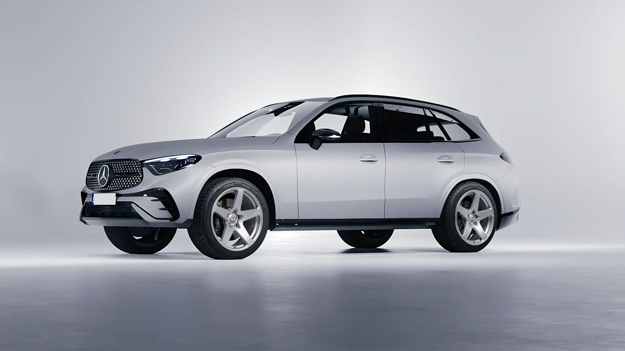 Mercedes-Benz GLC AMG Line 2023 on HRE Performance Wheels 527M forged wheels, front three-quarter view