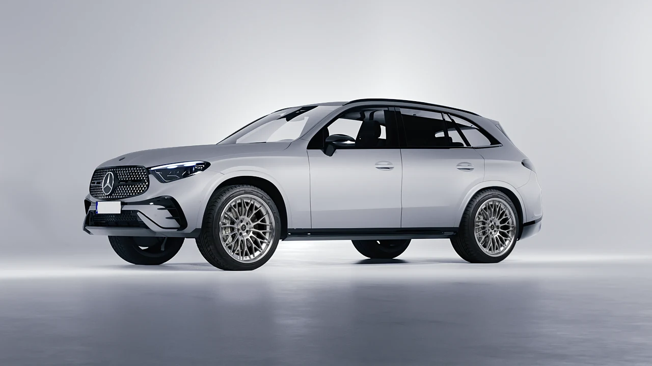 Mercedes-Benz GLC AMG Line 2023 on RDB LA Signature forged wheels, front three-quarter view