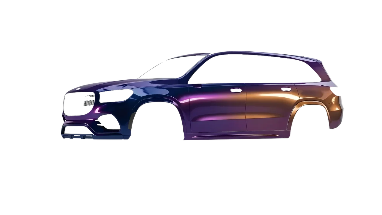 Mercedes-Benz GLS  Class 2023 wrapped in Gloss Flip Deep Space (3M GP278), front three-quarter view