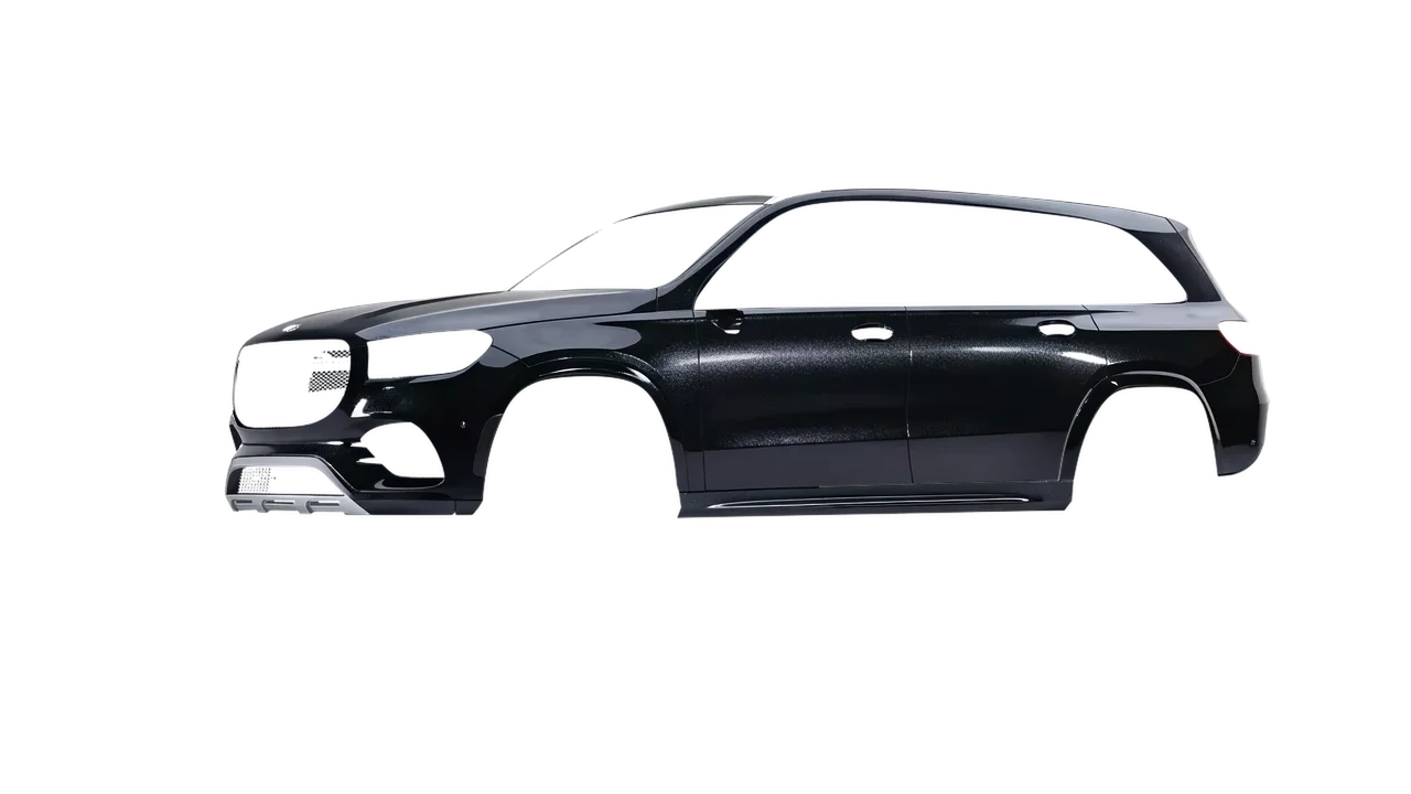 Mercedes-Benz GLS  Class 2023 wrapped in Mystery Black (Avery Dennison SW900-184-M), front three-quarter view