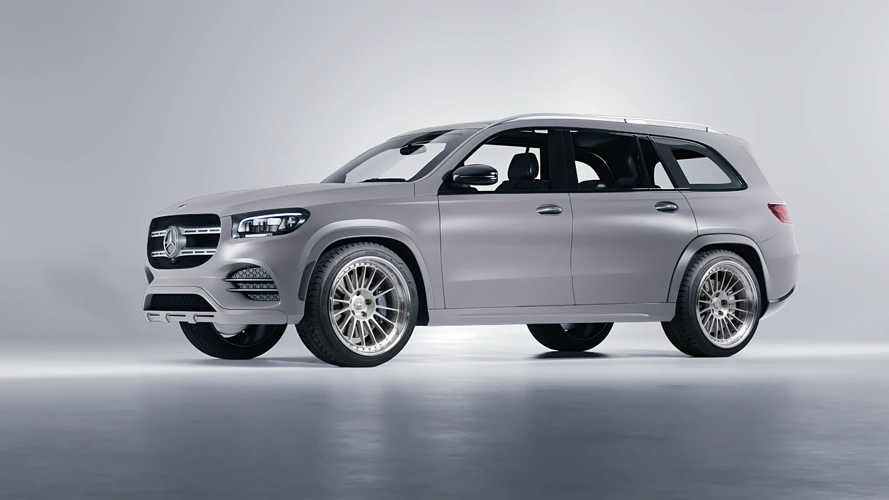 Mercedes-Benz GLS  Class 2023 on HRE Performance Wheels 309 forged wheels, front three-quarter view