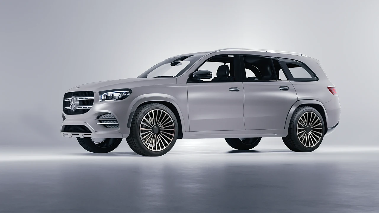 Mercedes-Benz GLS  Class 2023 on RDB LA Twenty Three forged wheels, front three-quarter view