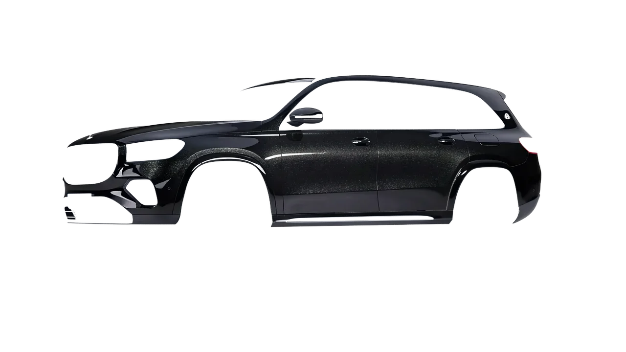 Mercedes-Benz Gls600 Maybach 2024 wrapped in Mystery Black (Avery Dennison SW900-184-M), front three-quarter view