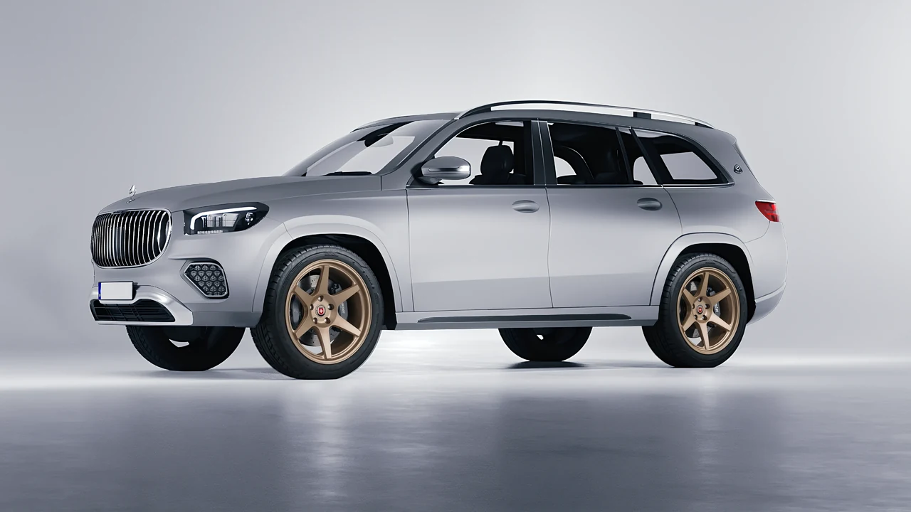 Mercedes-Benz Gls600 Maybach 2024 on HRE Performance Wheels 306-GTS forged wheels, front three-quarter view