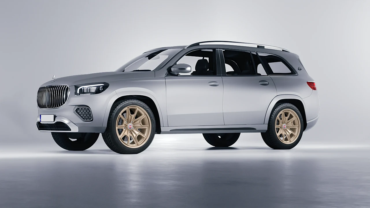 Mercedes-Benz Gls600 Maybach 2024 on HRE Performance Wheels 427M forged wheels, front three-quarter view