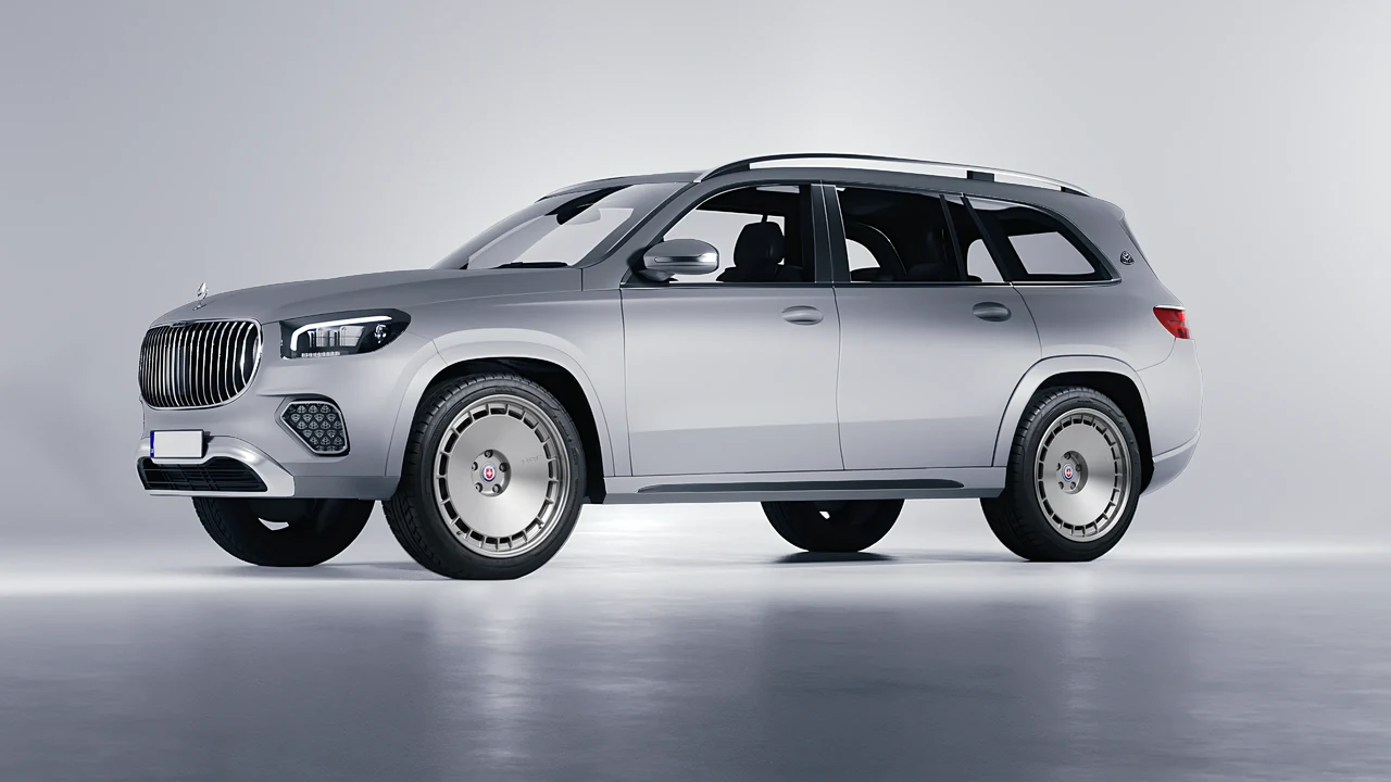 Mercedes-Benz Gls600 Maybach 2024 on HRE Performance Wheels 935 forged wheels, front three-quarter view