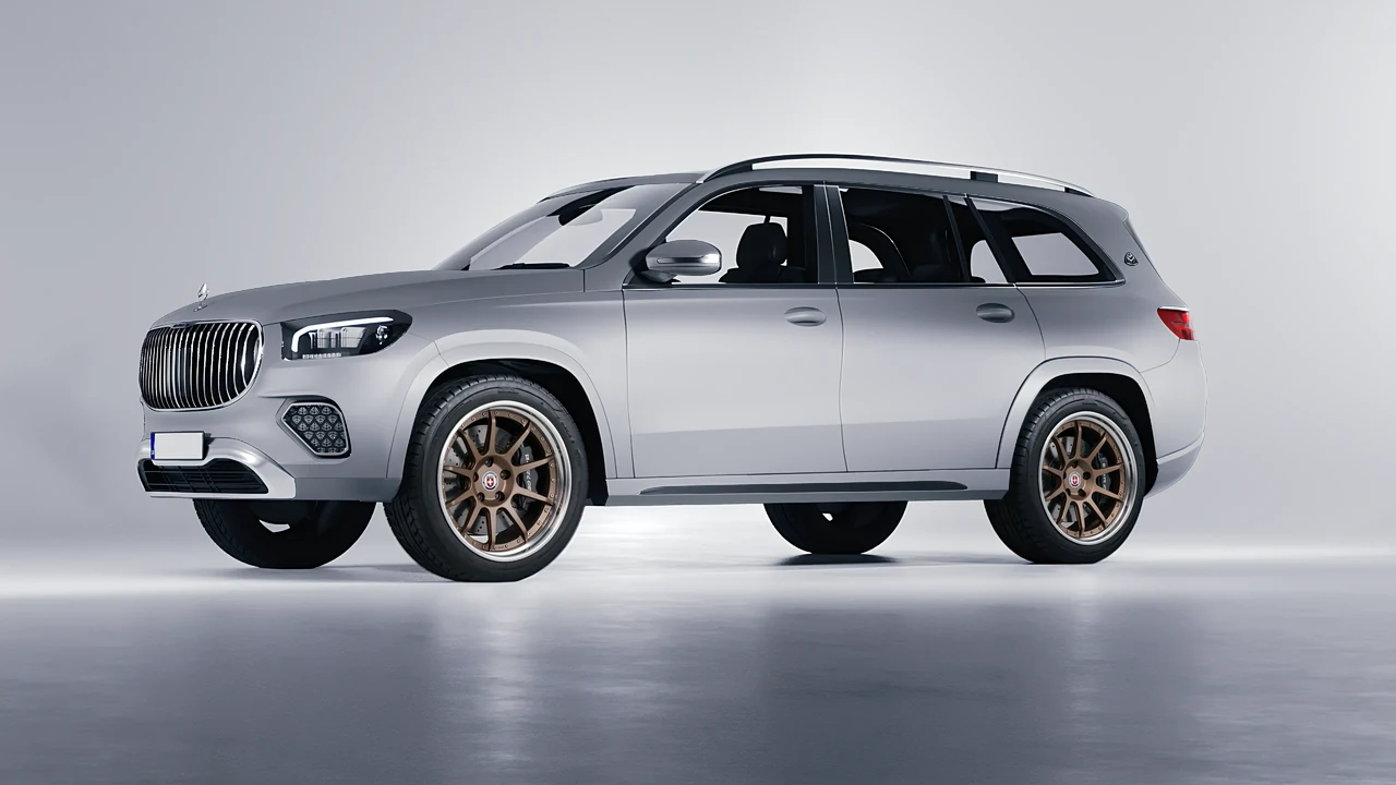 Mercedes-Benz Gls600 Maybach 2024 on HRE Performance Wheels C103 forged wheels, front three-quarter view