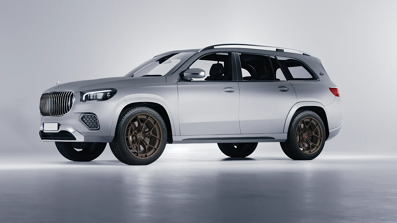 Mercedes-Benz Gls600 Maybach 2024 on HRE Performance Wheels P301 forged wheels, front three-quarter view