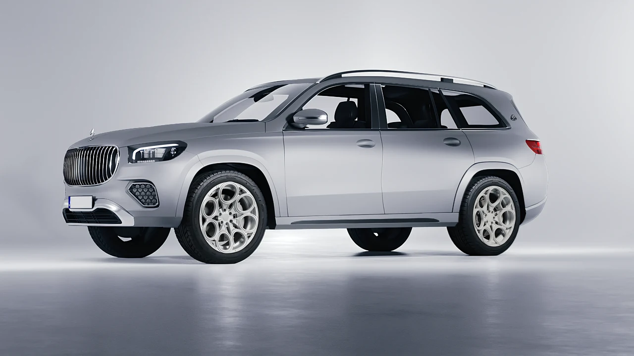 Mercedes-Benz Gls600 Maybach 2024 on RDB LA Revolver forged wheels, front three-quarter view
