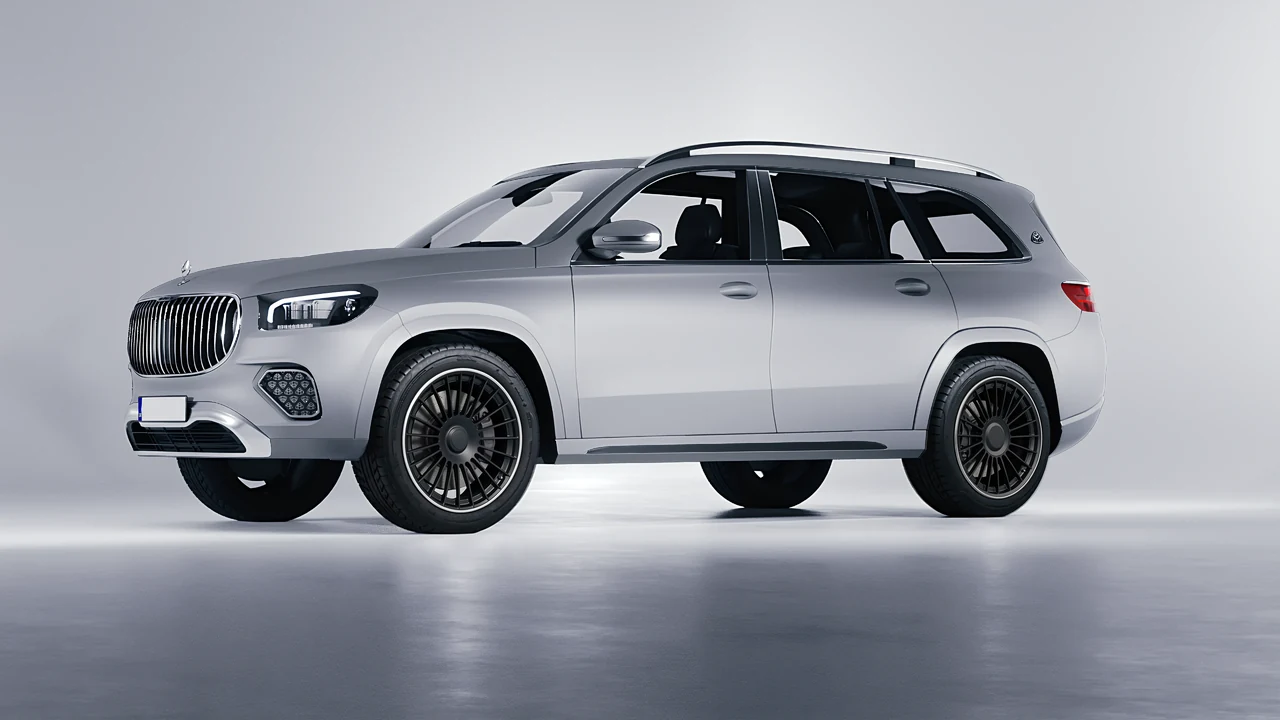 Mercedes-Benz Gls600 Maybach 2024 on RDB LA Twenty Two forged wheels, front three-quarter view