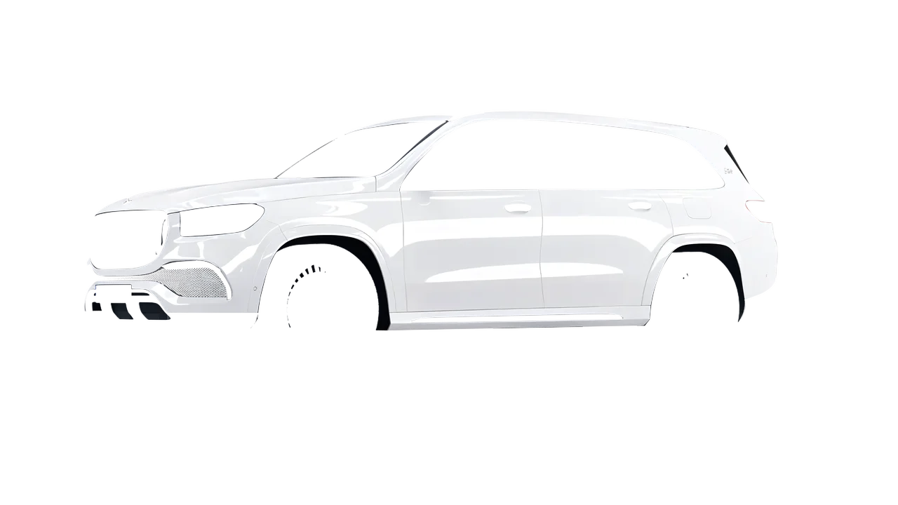 Mercedes-Benz Maybach GLS 2021 wrapped in Gloss White (3M G10), front three-quarter view