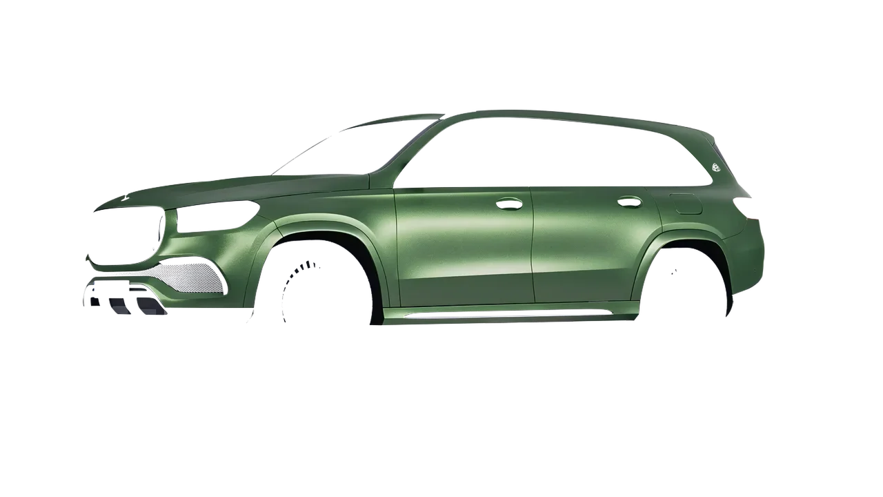 Mercedes-Benz Maybach GLS 2021 wrapped in Apple Green (Avery Dennison SW900-745-M), front three-quarter view