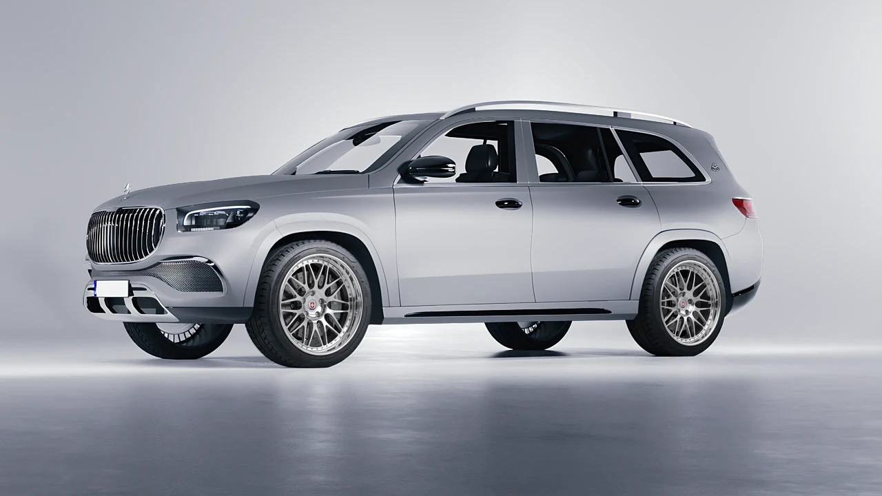 Mercedes-Benz Maybach GLS 2021 on HRE Performance Wheels 540C forged wheels, front three-quarter view