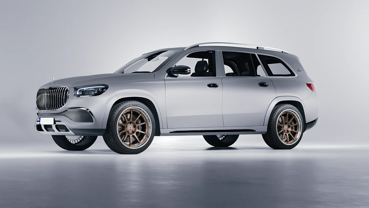 Mercedes-Benz Maybach GLS 2021 on HRE Performance Wheels C103 forged wheels, front three-quarter view