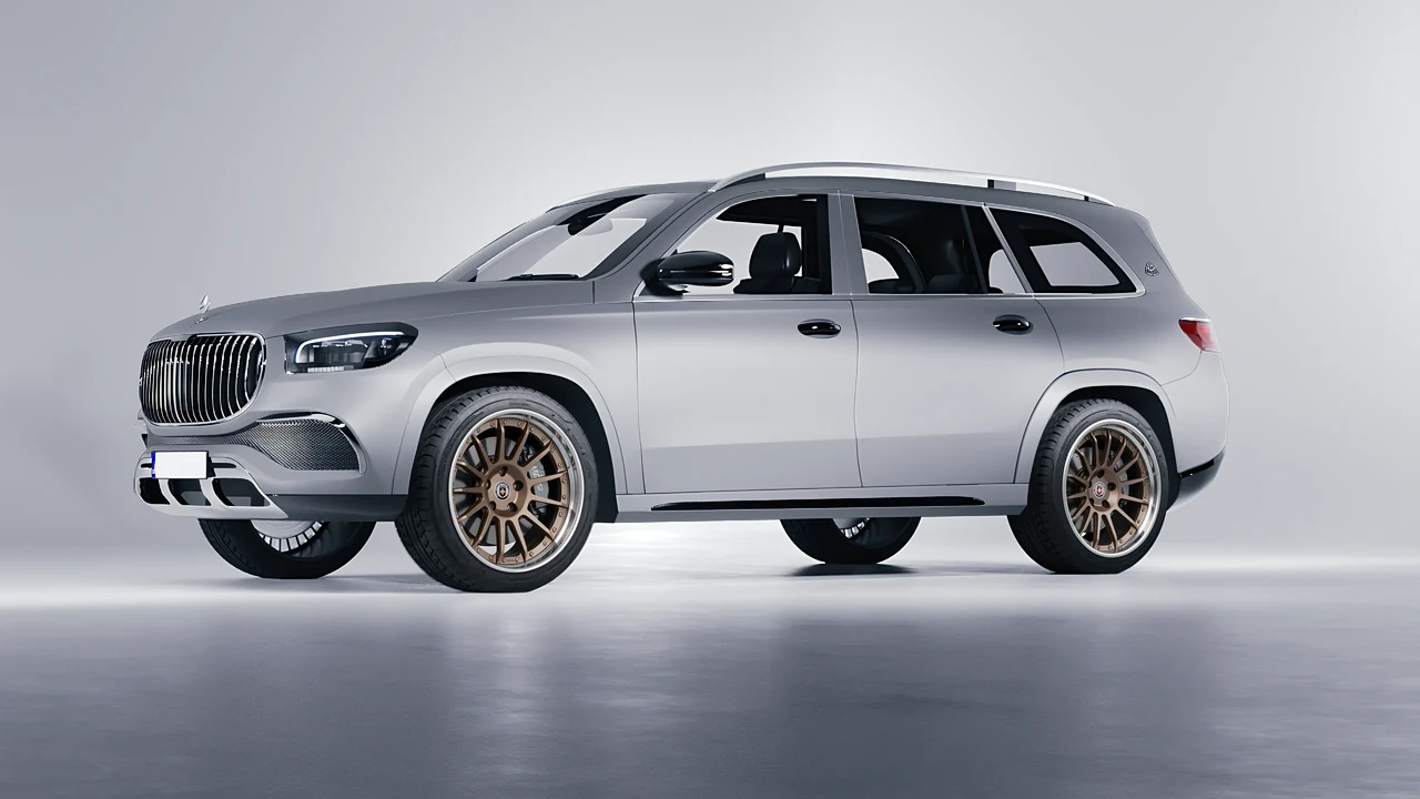 Mercedes-Benz Maybach GLS 2021 on HRE Performance Wheels C109 forged wheels, front three-quarter view