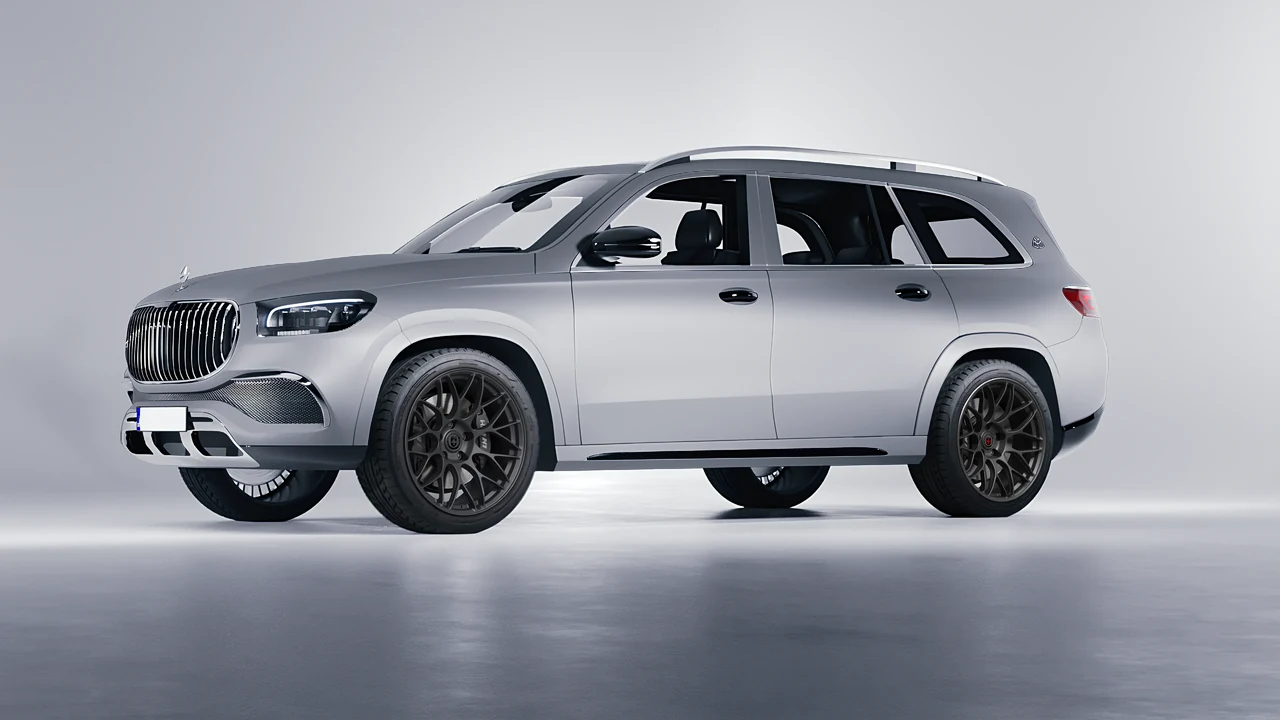 Mercedes-Benz Maybach GLS 2021 on HRE Performance Wheels RC100 forged wheels, front three-quarter view
