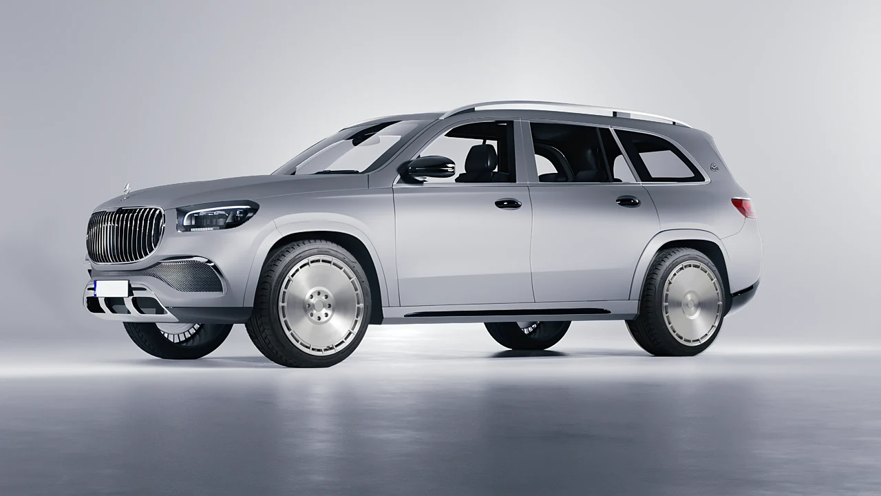 Mercedes-Benz Maybach GLS 2021 on RDB LA Zero forged wheels, front three-quarter view