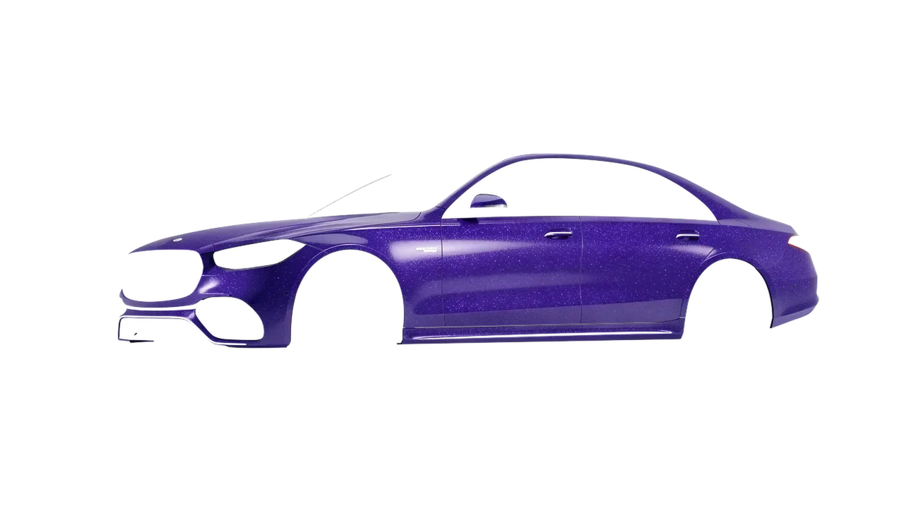 Mercedes-Benz S Class AMG 2023 wrapped in Purple (Avery Dennison SW900-587-D), front three-quarter view