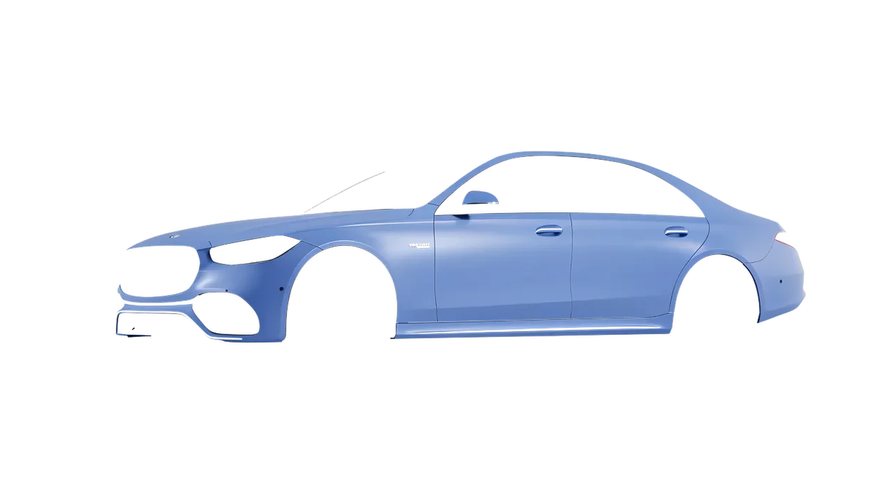Mercedes-Benz S Class AMG 2023 wrapped in Dreamline Blue (Avery Dennison SW900-616-O), front three-quarter view