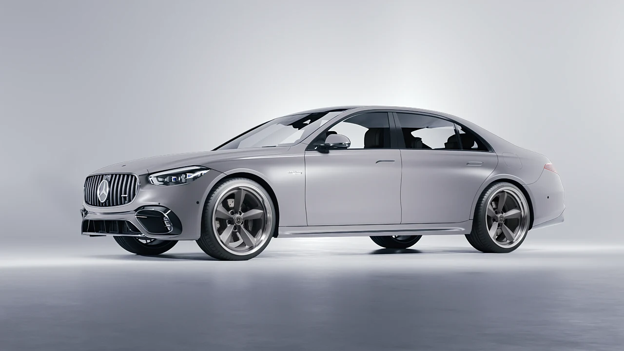 Mercedes-Benz S Class AMG 2023 on HRE Performance Wheels 105 forged wheels, front three-quarter view