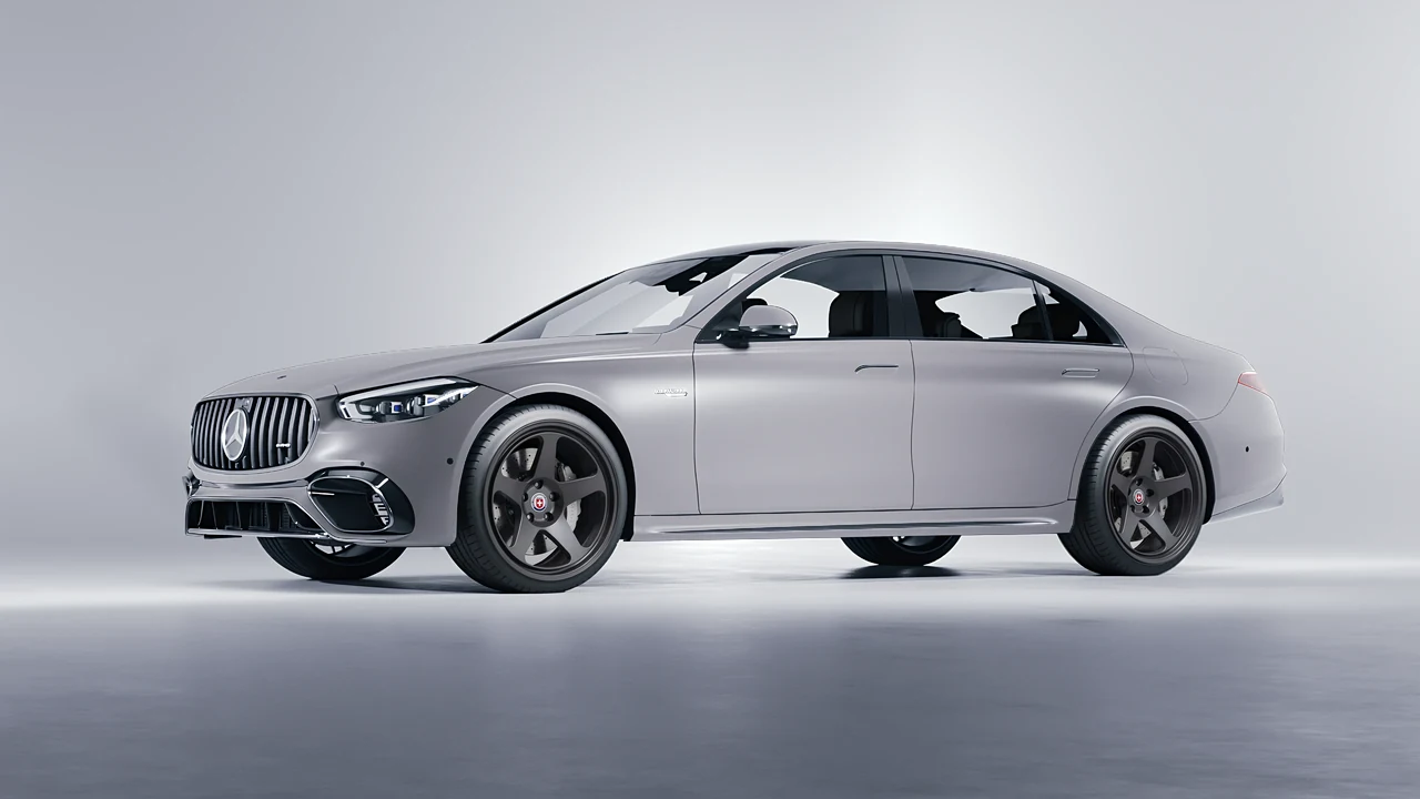 Mercedes-Benz S Class AMG 2023 on HRE Performance Wheels 305-GT forged wheels, front three-quarter view