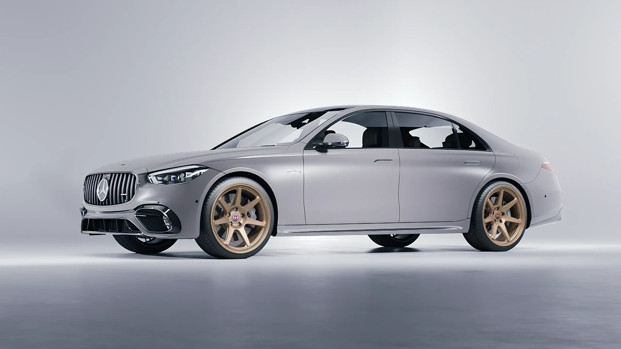 Mercedes-Benz S Class AMG 2023 on HRE Performance Wheels 307-GTS forged wheels, front three-quarter view