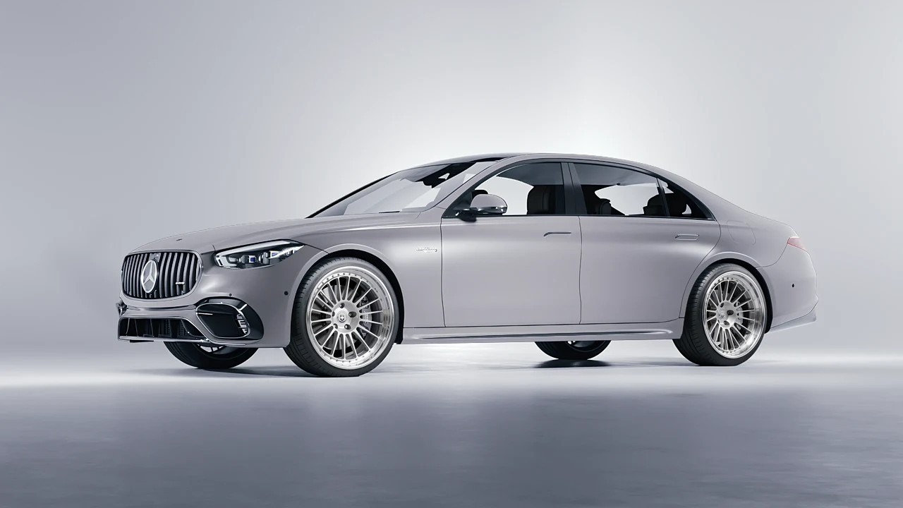 Mercedes-Benz S Class AMG 2023 on HRE Performance Wheels 309 forged wheels, front three-quarter view