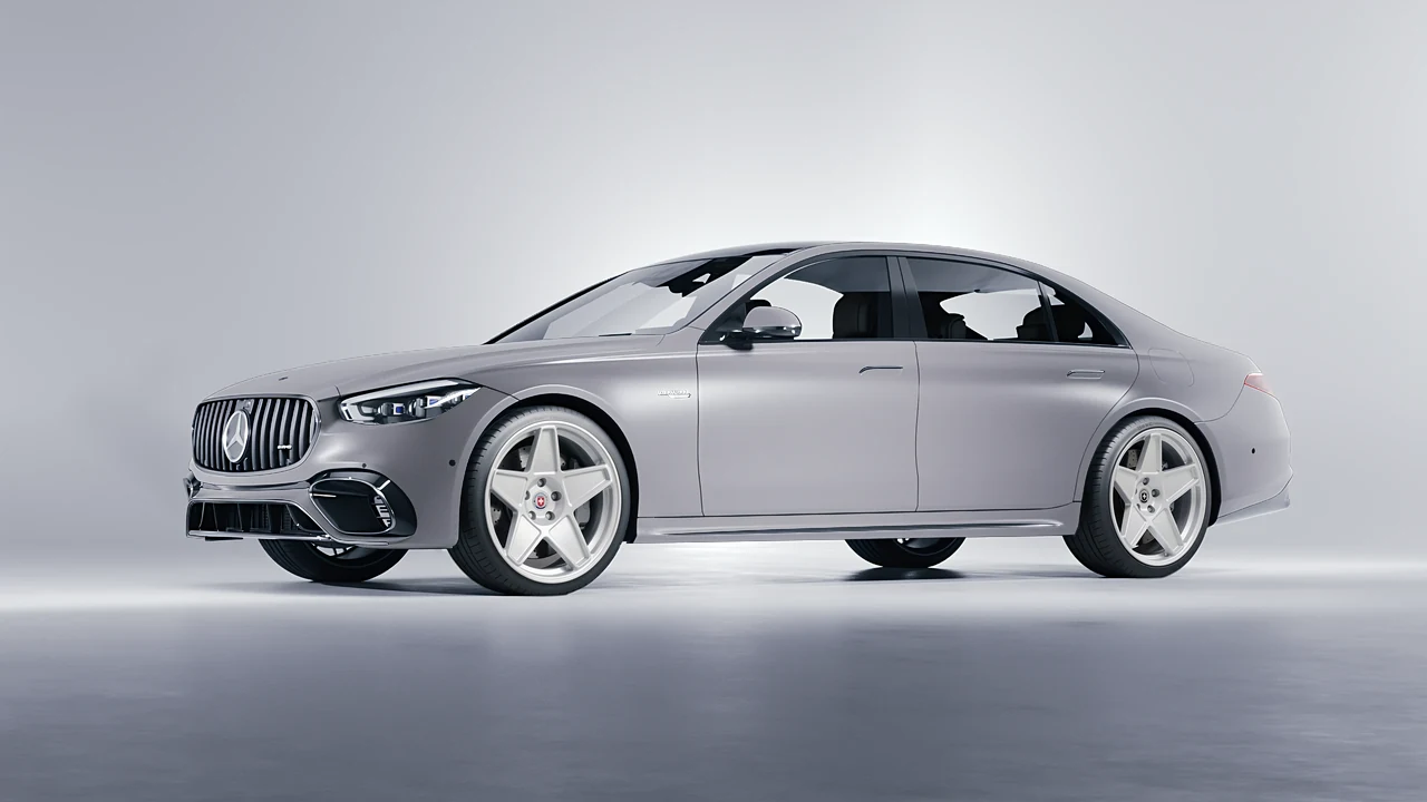 Mercedes-Benz S Class AMG 2023 on HRE Performance Wheels 505M forged wheels, front three-quarter view