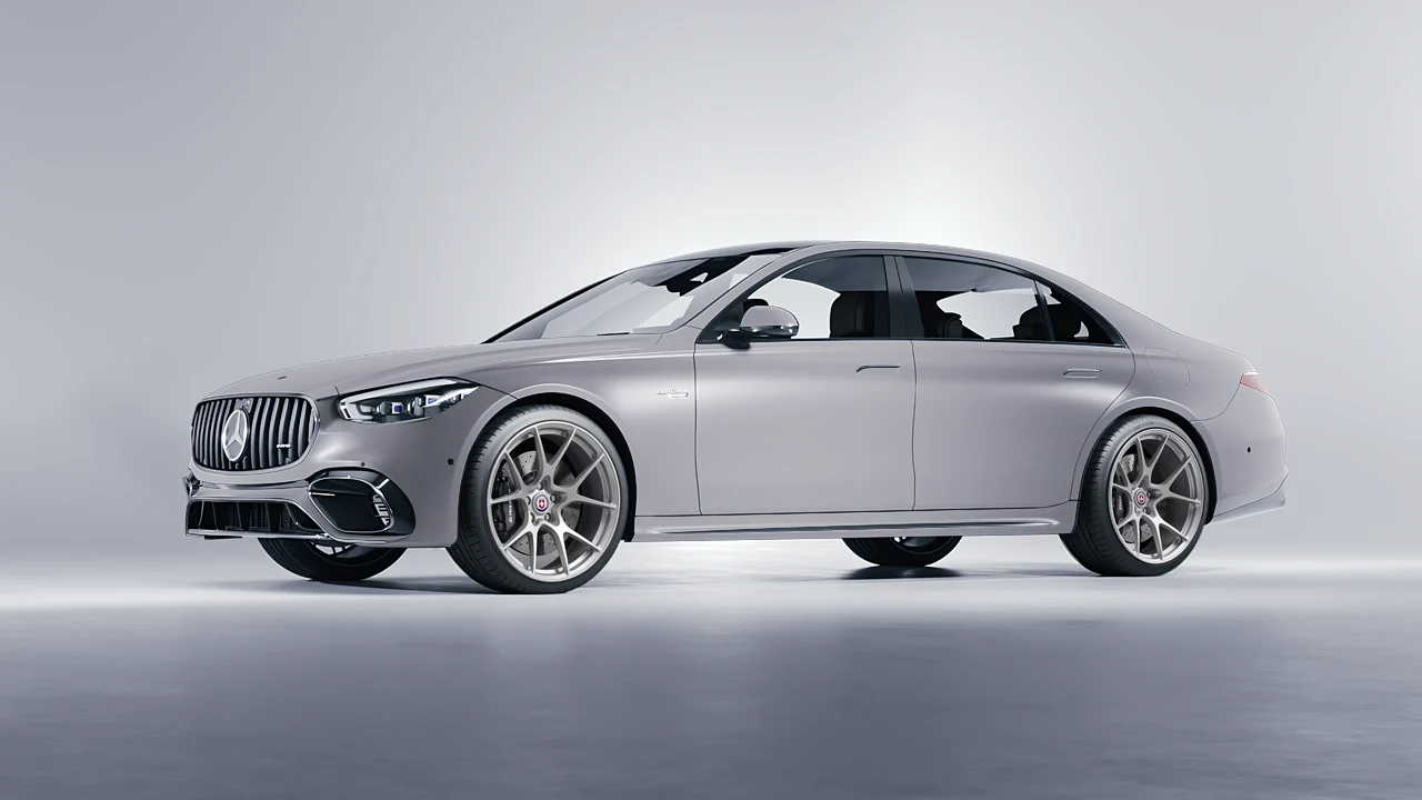 Mercedes-Benz S Class AMG 2023 on HRE Performance Wheels 521M forged wheels, front three-quarter view