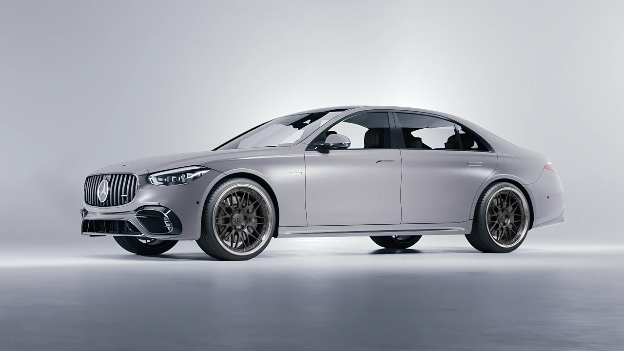 Mercedes-Benz S Class AMG 2023 on HRE Performance Wheels 540 forged wheels, front three-quarter view