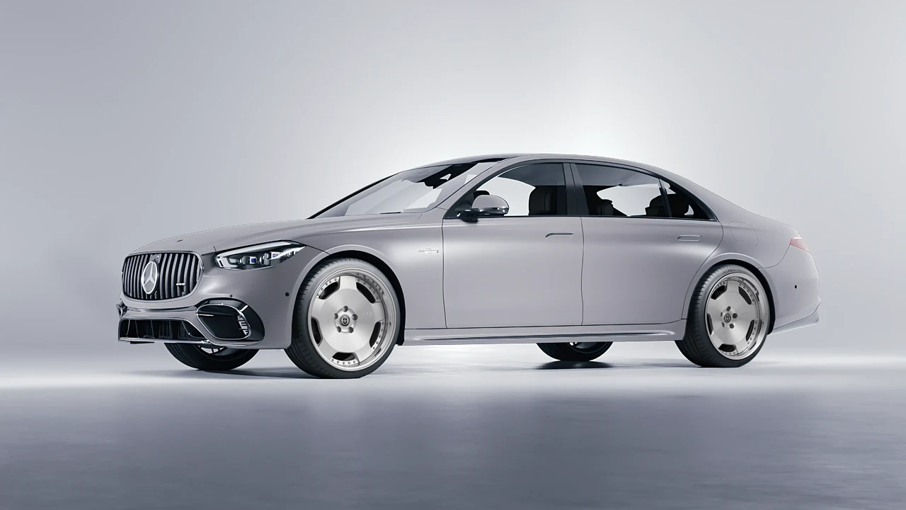 Mercedes-Benz S Class AMG 2023 on HRE Performance Wheels 544 forged wheels, front three-quarter view