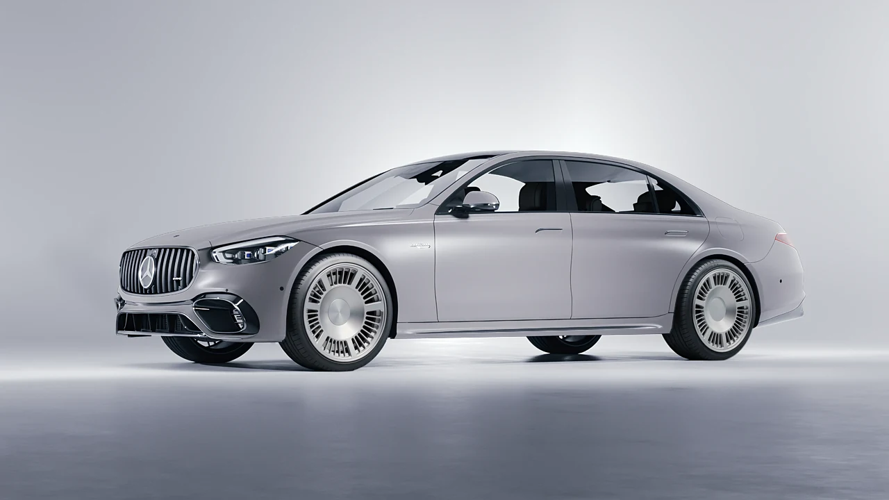 Mercedes-Benz S Class AMG 2023 on RDB LA Masterpiece forged wheels, front three-quarter view