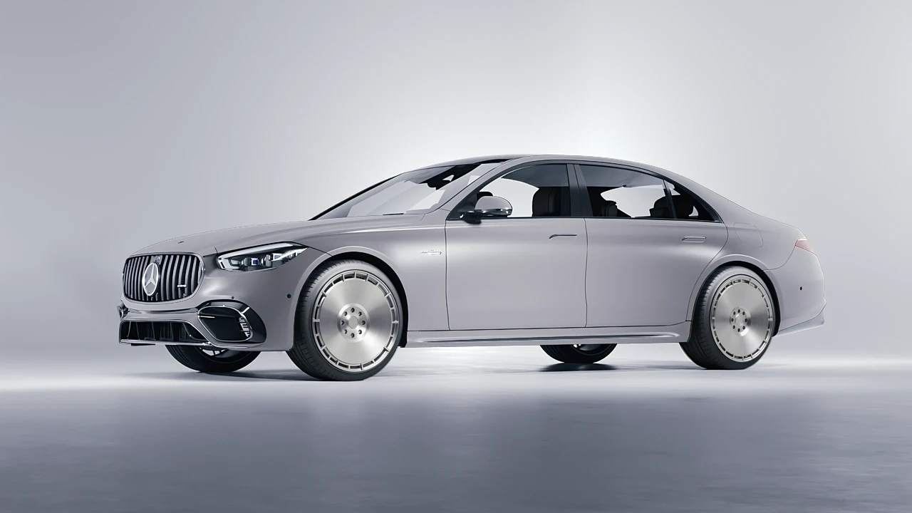 Mercedes-Benz S Class AMG 2023 on RDB LA Zero forged wheels, front three-quarter view