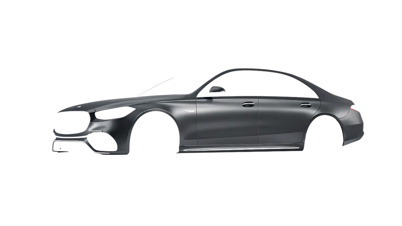 Mercedes-Benz S Class AMG 2023 wrapped in Black Rock Grey (Avery Dennison SW900-823-M), front three-quarter view