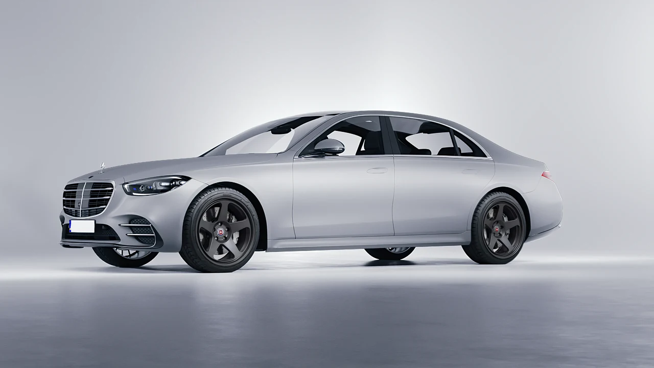 Mercedes-Benz S-Class AMG W223 2021 on HRE Performance Wheels 305-GT forged wheels, front three-quarter view