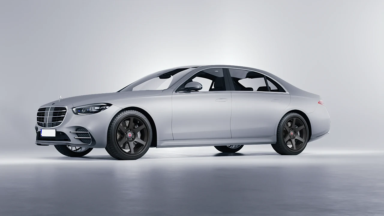 Mercedes-Benz S-Class AMG W223 2021 on HRE Performance Wheels 306-GT forged wheels, front three-quarter view