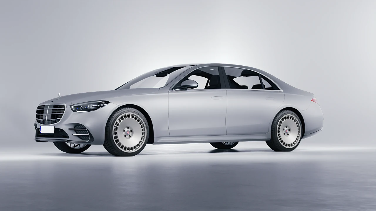 Mercedes-Benz S-Class AMG W223 2021 on HRE Performance Wheels 935M forged wheels, front three-quarter view