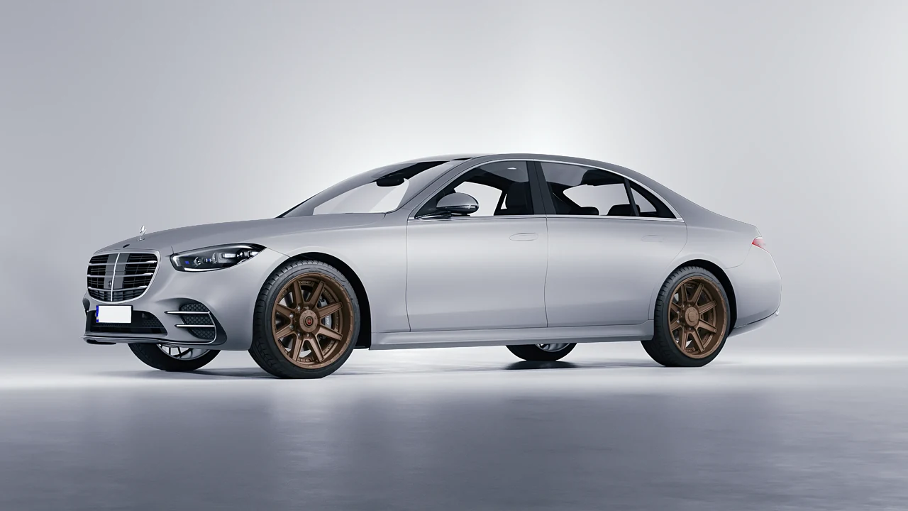 Mercedes-Benz S-Class AMG W223 2021 on HRE Performance Wheels HD188 forged wheels, front three-quarter view