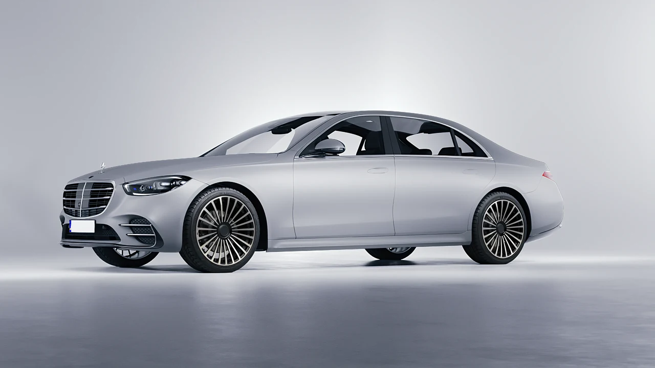 Mercedes-Benz S-Class AMG W223 2021 on RDB LA Twenty Three forged wheels, front three-quarter view