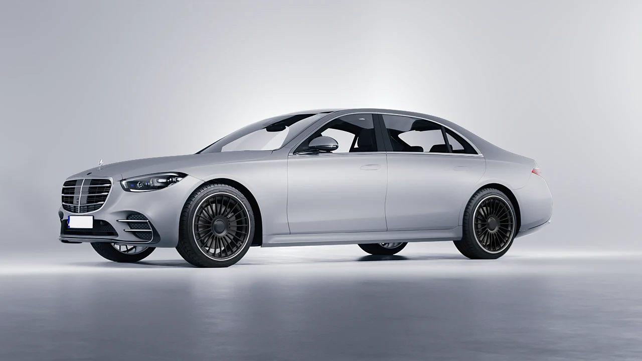Mercedes-Benz S-Class AMG W223 2021 on RDB LA Twenty Two forged wheels, front three-quarter view