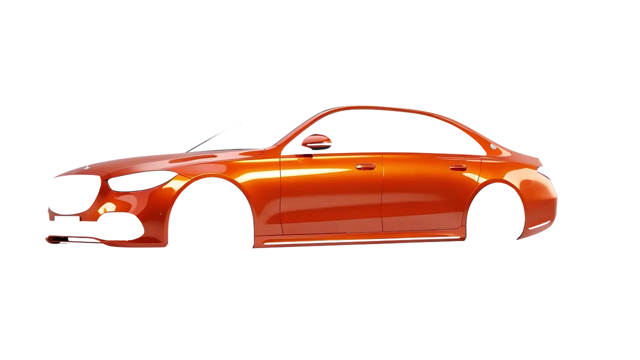 Mercedes-Benz S-Class Maybach 2021 wrapped in Fiery Orange (3M G364), front three-quarter view