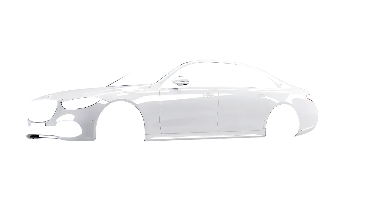Mercedes-Benz S-Class Maybach 2021 wrapped in Gloss White (3M G10), front three-quarter view